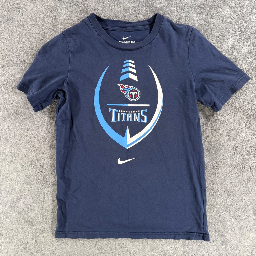 Nike Tennessee Titans NFL Dri-fit Performance T-Shirt Kids M 10/12 Graphic Tee
